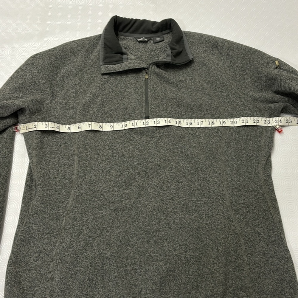 Eddie Bauer 1/4 Zip Fleece Sweater XXL Grey - Picture 8 of 11